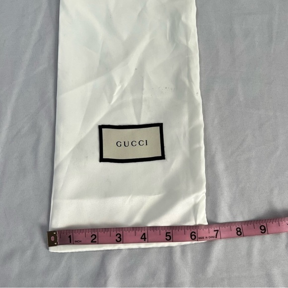 Gucci Dust Bag Travel Duster Shoe Protector Satin 16”x 6” rectangle white - Picture 5 of 10